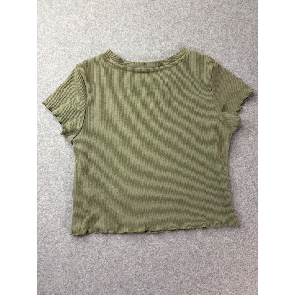 Disney Stitch Angel Ohana Means Family Ribbed Crop Top Girls Medium 7-8 Green - Picture 4 of 5